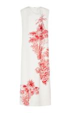 Moda Operandi Adam Lippes Embroidered Crepe Cowl Neck Dress Size: Xs