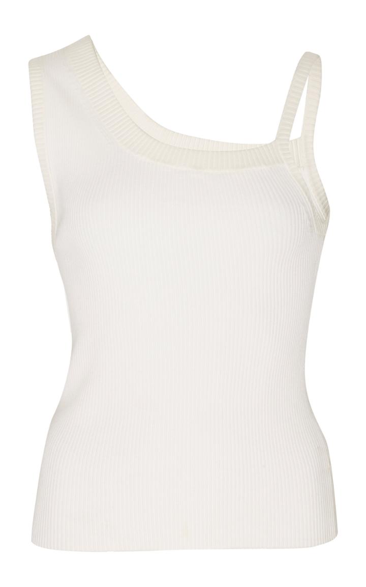 Peter Do Asymmetric Ribbed-knit Tank Top Size: S