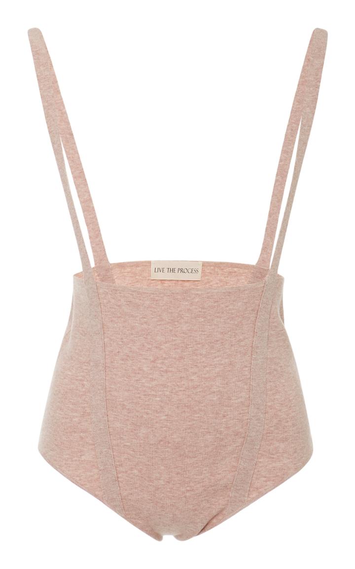 Live The Process Knit Suspender Leotard