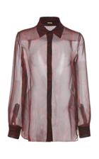 Adam Lippes Printed Silk Menswear Shirt