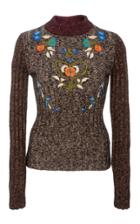 Red Valentino Floral Embroidered Sweater