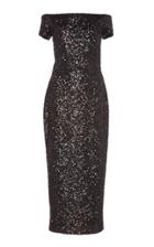 Martin Grant Sequined Off-the-shoulder Sheath Dress
