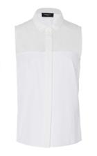 Paule Ka Sleeveless Broderie Anglaise Blouse