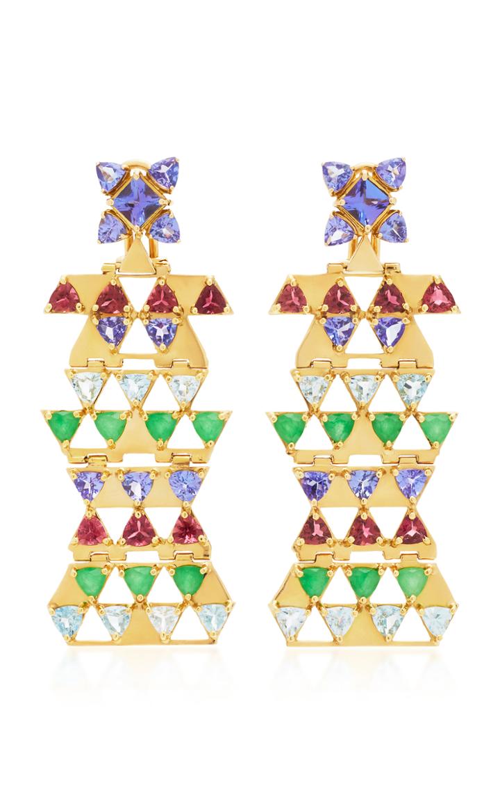 Carol Kauffmann Medium Harlequin Earrings