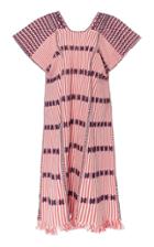 Pippa Holt Pink And Purple Striped Cotton Midi Caftan
