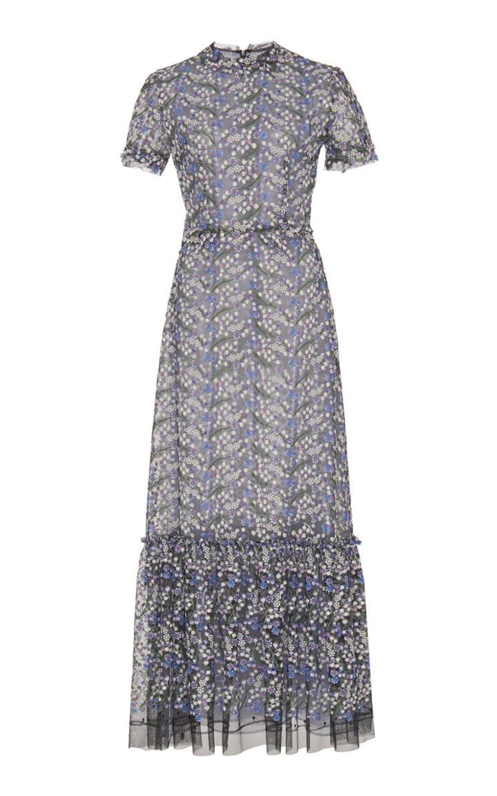 Luisa Beccaria Fitted Print Maxi Dress