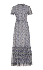 Luisa Beccaria Fitted Print Maxi Dress