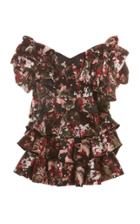 Pamella Roland Mikoda Off-the-shoulder Floral Print Dress