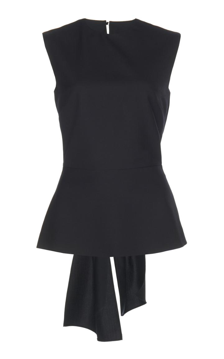 Maison Margiela Wool Melange Drape Back Top