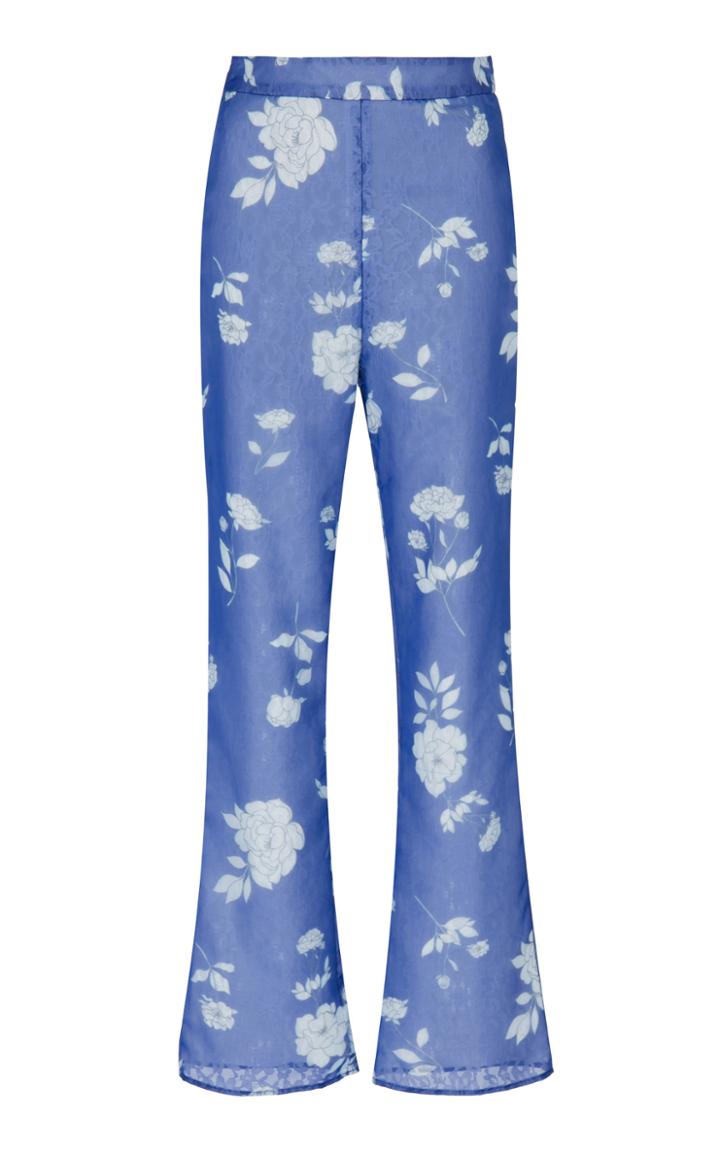 Moda Operandi Huishan Zhang Brooke Floral Chantilly Straight-leg Pants Size: 6