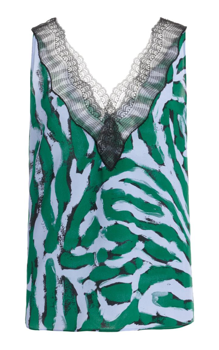 Moda Operandi Alexandre Blanc Lace-trimmed Silk Top