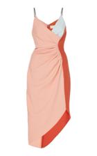 Christian Siriano Tri-colored Side Ruched Dress
