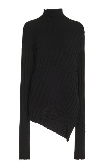 Boyarovskaya Asymmetric Ribbed-knit Sweater