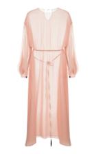 Lake Studio Long Sleeve Silk Dress With Tie