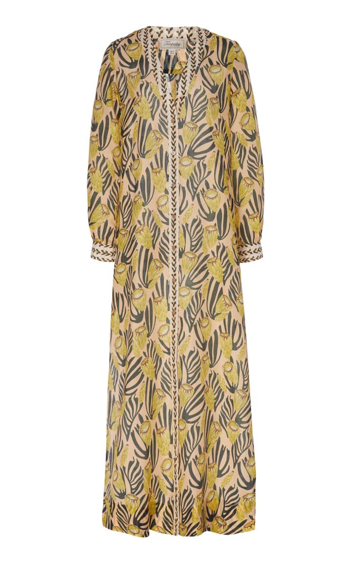 Moda Operandi Temperley London Reef Printed Silk-blend Duster Size: 6