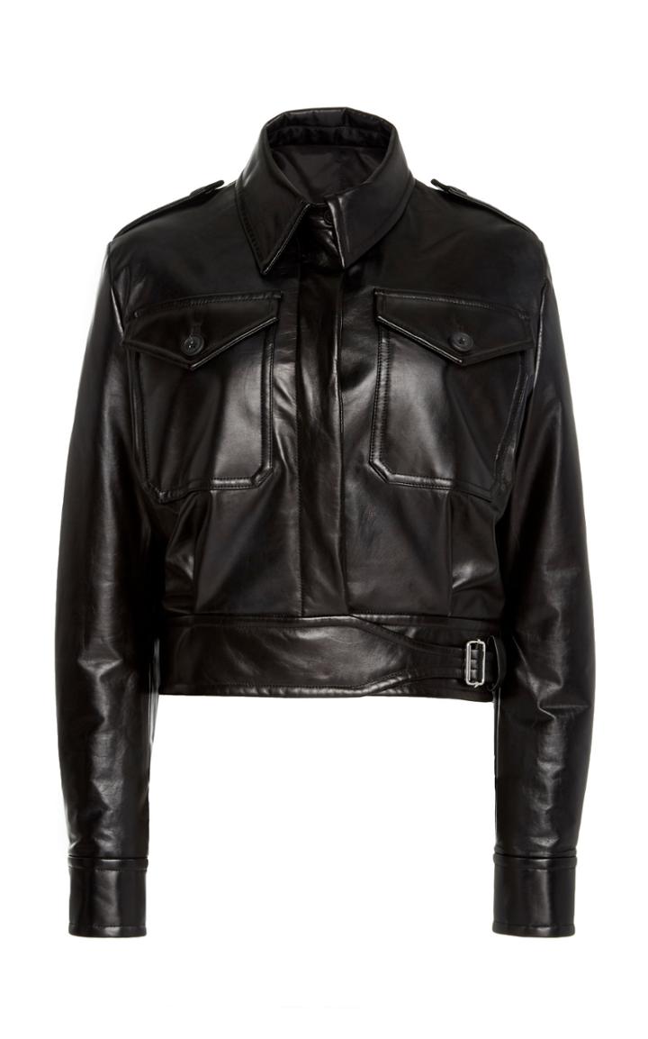 Helmut Lang Leather Bomber Jacket