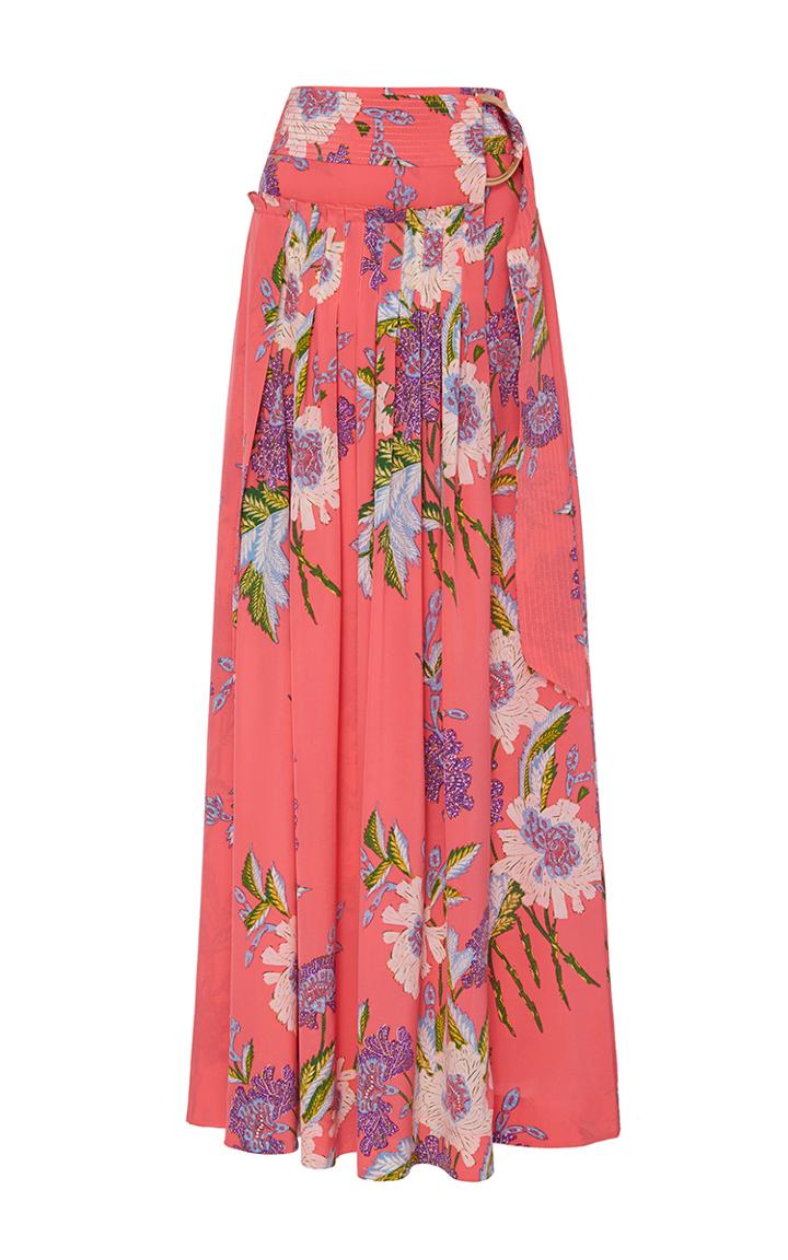 Diane Von Furstenberg Floral Maxi Wrap Skirt