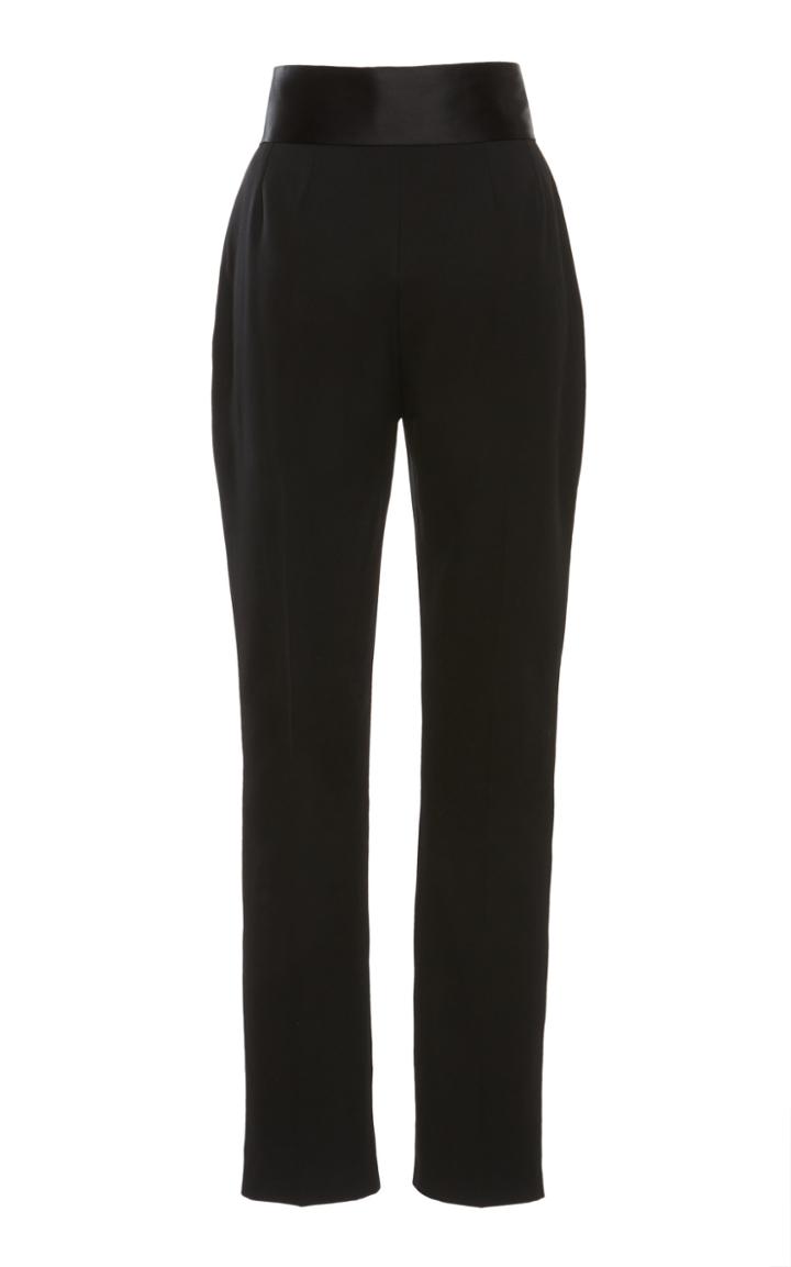 Elie Saab High Waist Wool Skinny Tuxedo Pants
