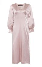 Charlotte Pringels Alison Silk Long V-neck Dress