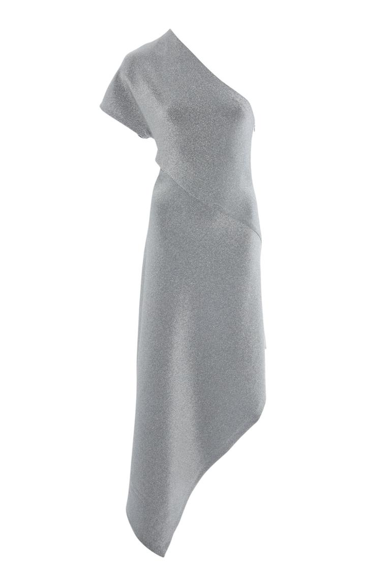 Rosetta Getty M'o Exclusive One Shoulder Slashed Panel Dress