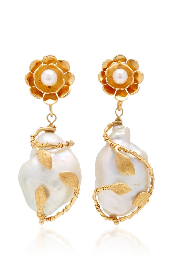 Of Rare Origin Hedera Pearl Drop Earrings
