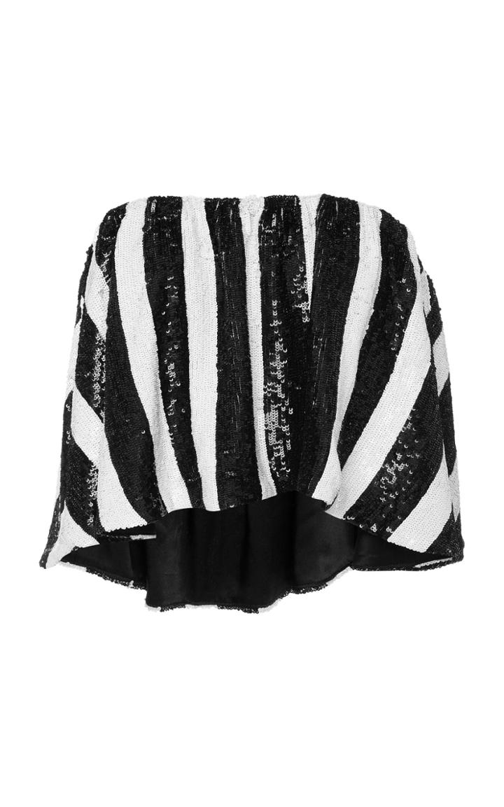 Caroline Constas Strapless Crop Top