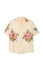 Bode Needle-point Embroidered Bowling Shirt
