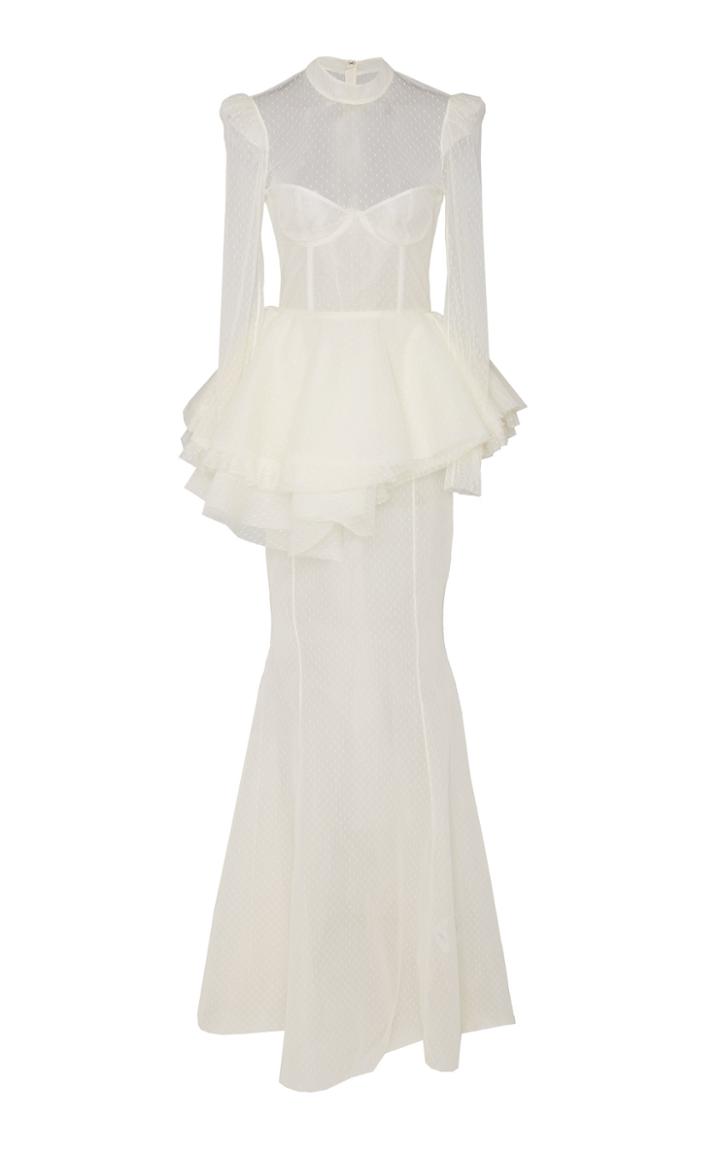 Brock Collection Patricia Sheer Dotted Tulle Dress