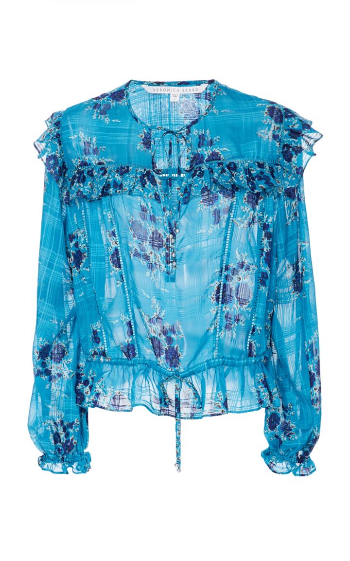 Veronica Beard Antonette Ruffle Top