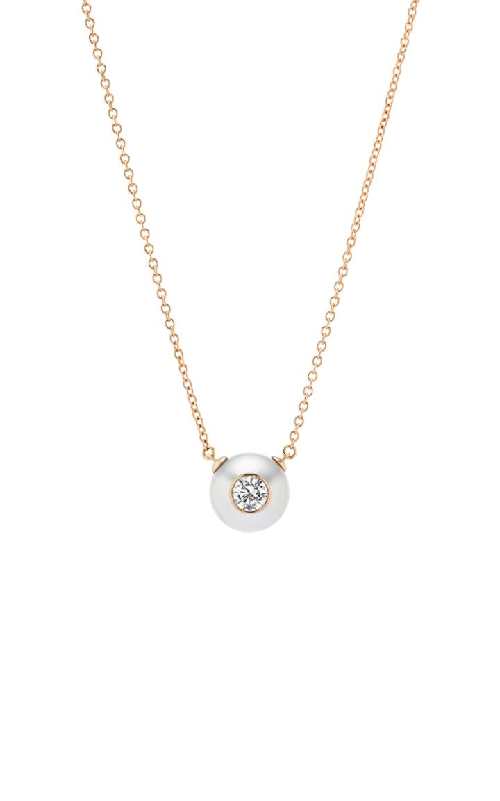 Moda Operandi W.rosado 18k Rose Gold Pearl Id Diamond Drop Necklace