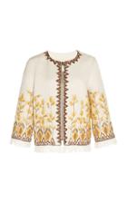 Andrew Gn Sequin Embroidered Linen Jacket