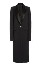 Moda Operandi Marina Moscone Satin-trimmed Cady Tuxedo Coat