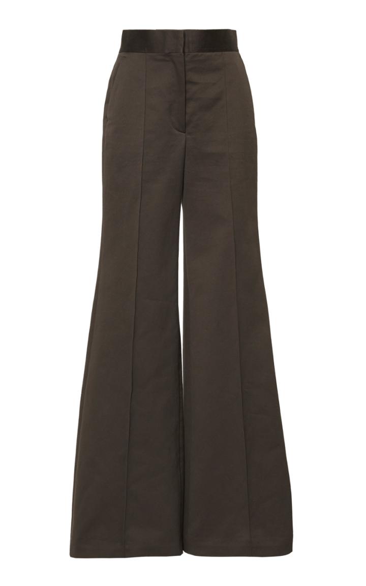 Boontheshop Collection Neo Pintucked Cotton Flared Pants