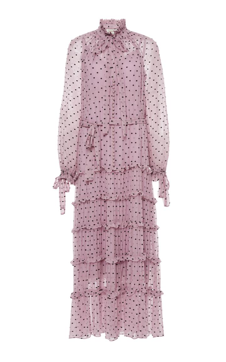 Zimmermann Ninety-six Neck Tie Silk Dress