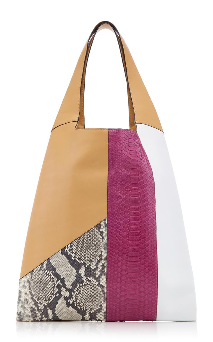 Hayward Leather And Python Grande Shopper