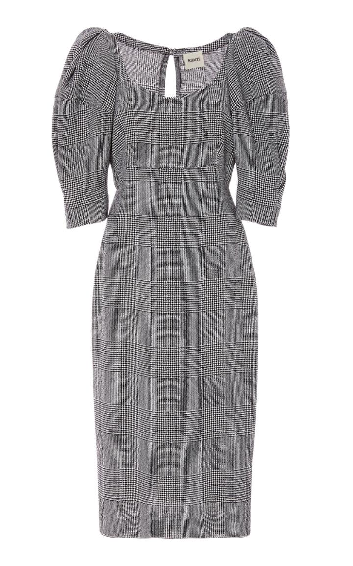 Khaite Beatrice Checked Midi Dress