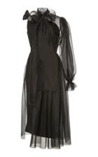 Dolce & Gabbana Tulle Overlay Single Sleeve Dress