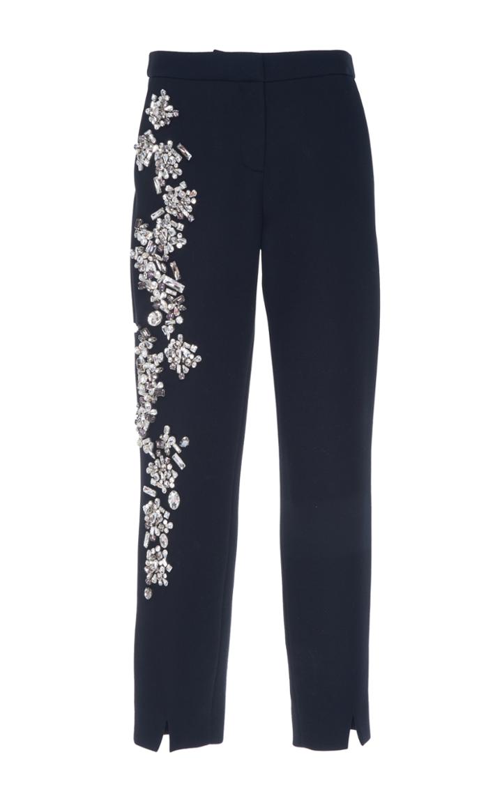 Dice Kayek Crystal Embellished Cropped Pants