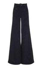 Alexis Donira High-waisted Wide-leg Jacquard Pants