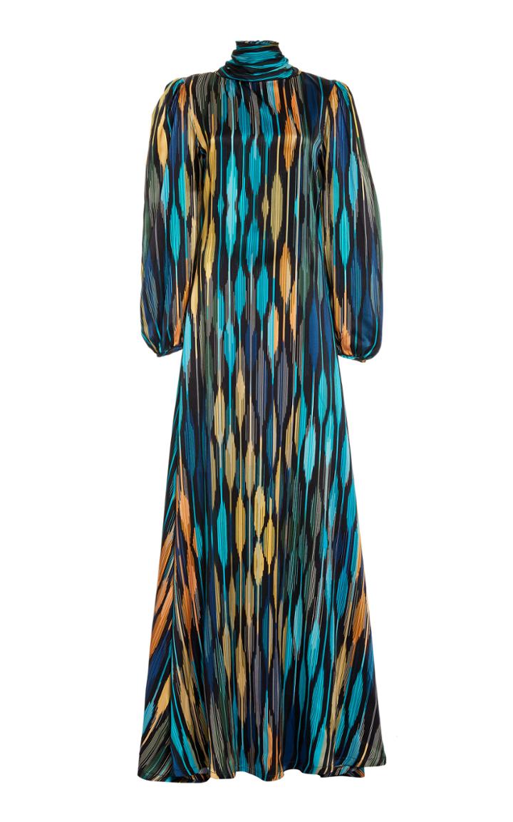 Moda Operandi Alitte Printed Satin Maxi Dress