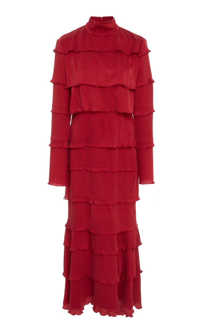 Zeynep Aray Tiered Silk Dress