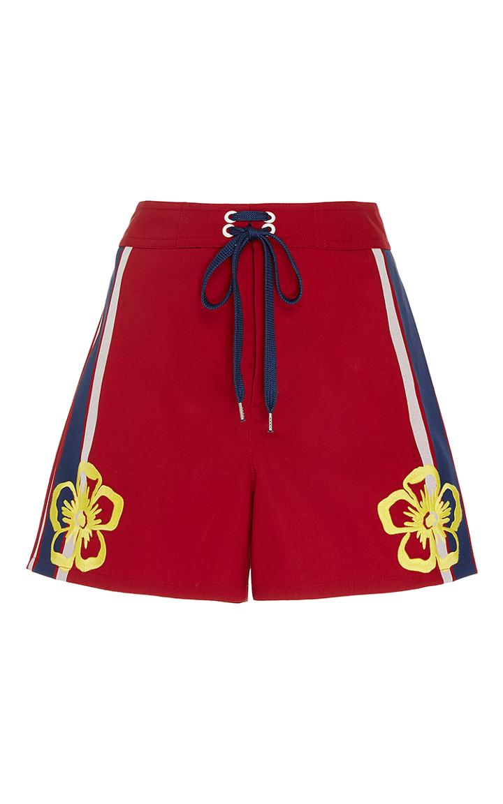 Red Valentino Surfboard Intarsia Board Shorts