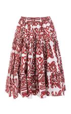 Moda Operandi La Doublej Love Tiered Printed Cotton Midi Skirt