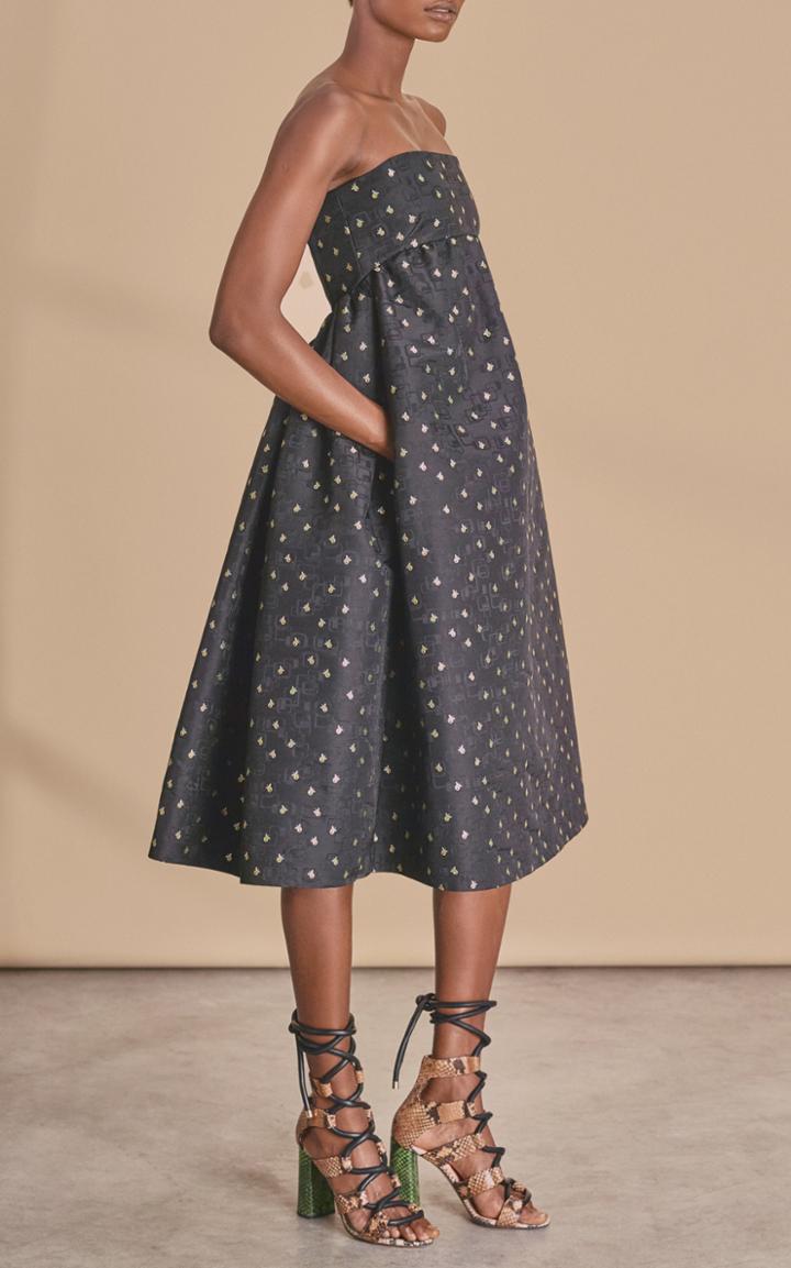 Rochas Ordigno Strapless Dress