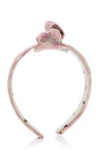 Lele Sadoughi X Loveshackfancy Checked Knotted Silk-blend Headband