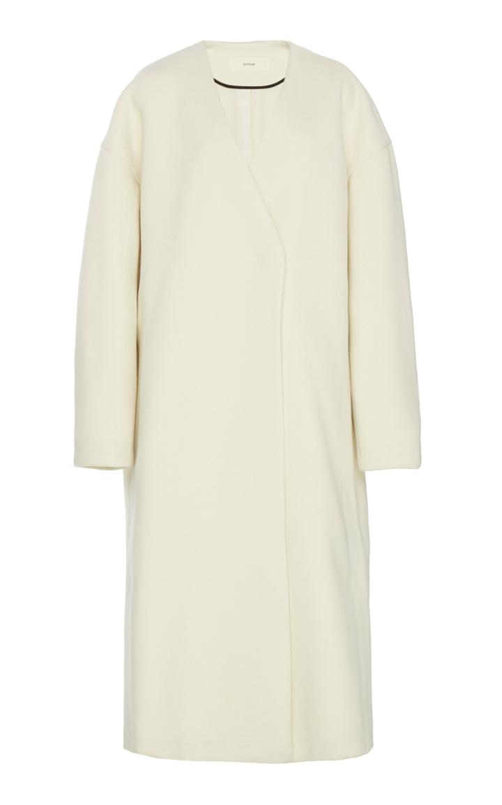 Cyclas Wool-blend Collarless Coat