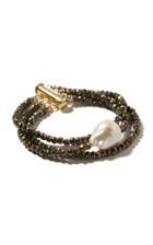 Joie Digiovanni Pyrite And Pearl Bracelet