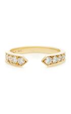 Moda Operandi Lizzie Mandler Pave Chevron Ring With White Diamonds Size: 4