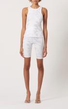 Moda Operandi David Koma Flower Hotfix Crystal-embellished Jersey Top