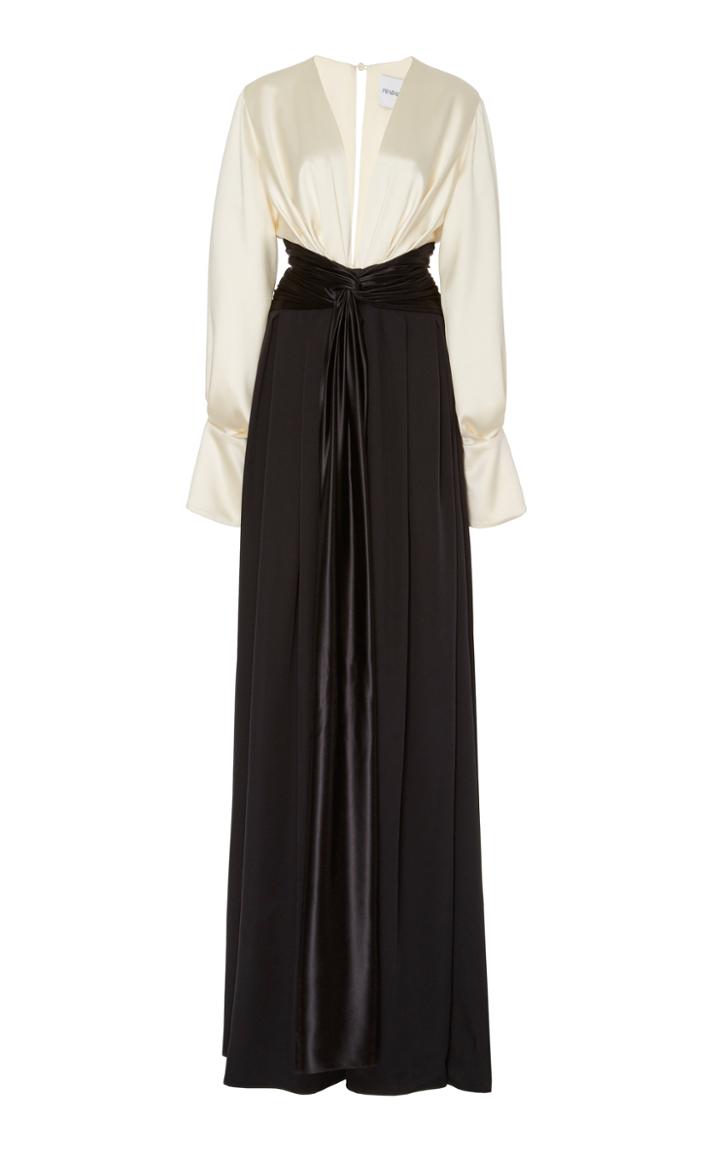 Prabal Gurung Jimili Contrast Silk Gown
